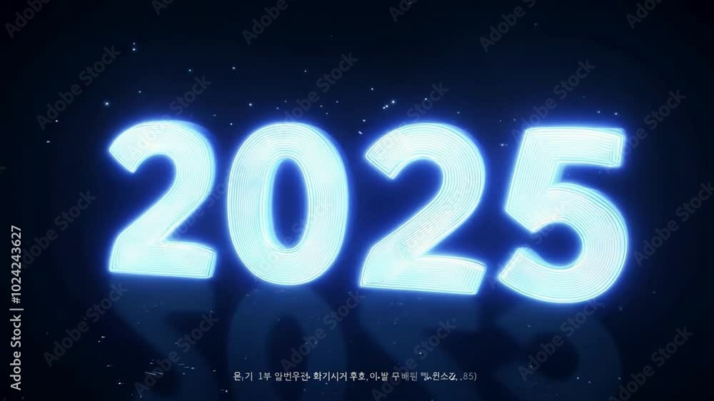 2025 year number on shining style. Generative AI 2025 year number on shining style. Generative AI