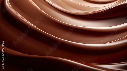 Coffee or chocolate brown color iquid drink texture background swirling delicious chocolate