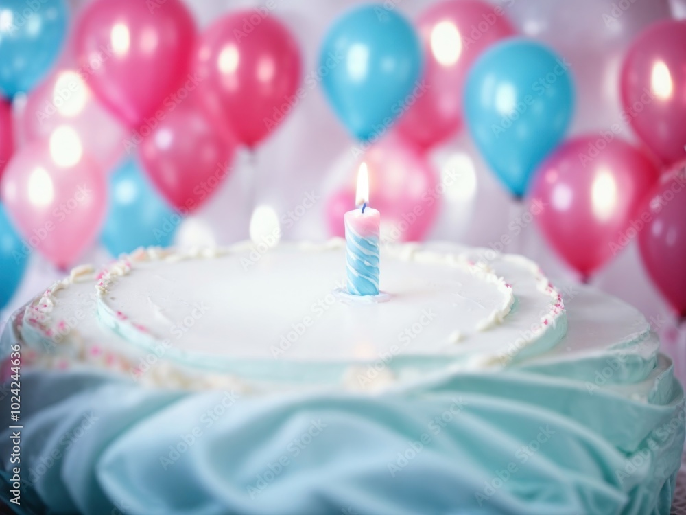 cake and balloons birthday background. AI Generative cake and balloons birthday background. AI Generative