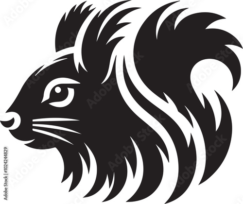 Wallpaper Mural Squirrel head silhouette clip art design vector Torontodigital.ca