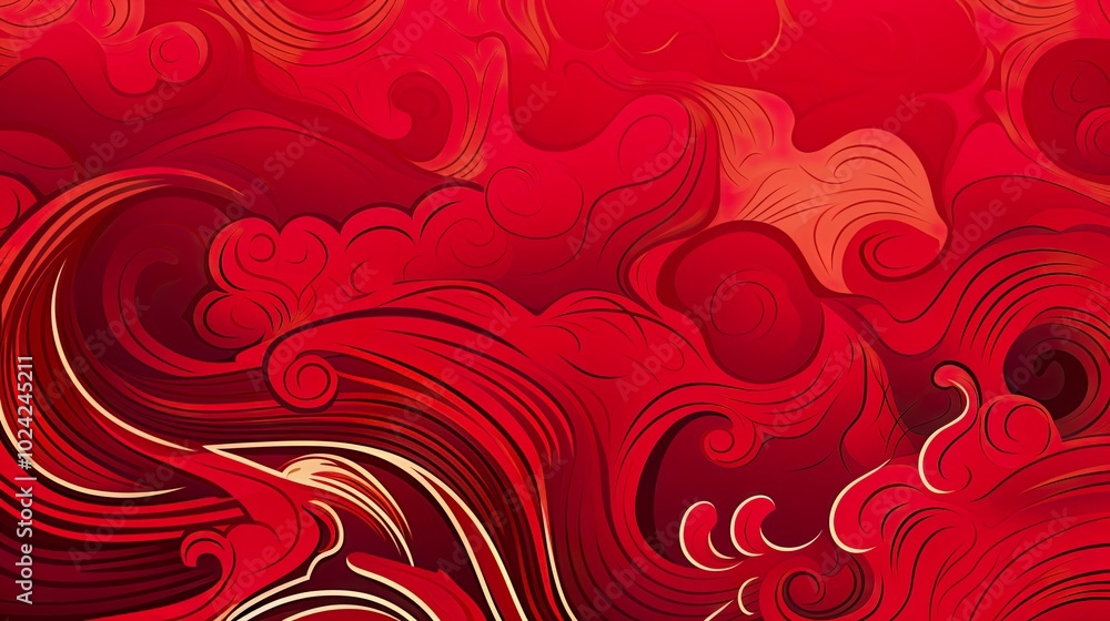 Chinese traditional Background design with abstract pattern in red Background Chinese red textured pattern Chinese traditional Background design with abstract pattern in red Background Chinese red textured pattern