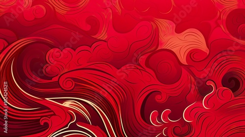 Chinese traditional Background design with abstract pattern in red Background Chinese red textured pattern