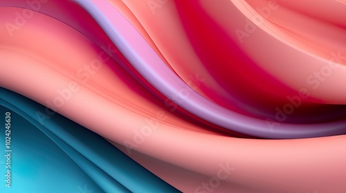 Abstract soft waves Beautiful Abstract 3D Background with Smooth Silky Shapes soft forms ..