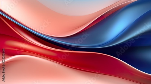 Abstract soft waves Beautiful Abstract 3D Background with Smooth Silky Shapes soft forms ..