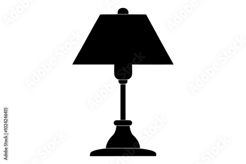 Table Lamp | vector silhouette illustration on white background