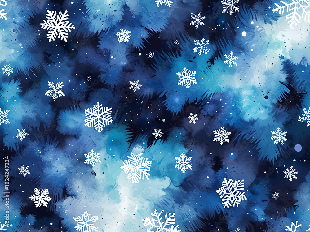 Φωτογραφία abstract watercolor Blue color splash texture Winter Christmas and New Year xmas