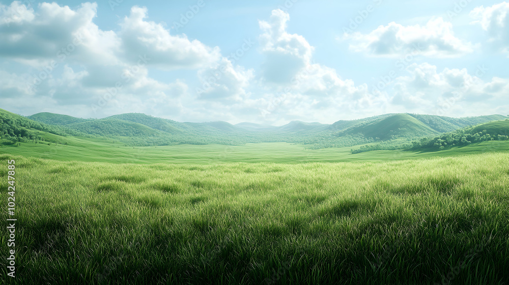 Summer landscape background. Field or meadow with green grass Summer landscape background. Field or meadow with green grass
