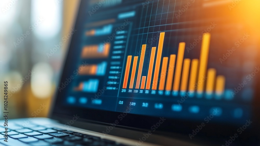 A close-up of a heat map and bar chart on a laptop screen, showing customer trends and insights from a data science project. A close-up of a heat map and bar chart on a laptop screen, showing customer trends and insights from a data science project.