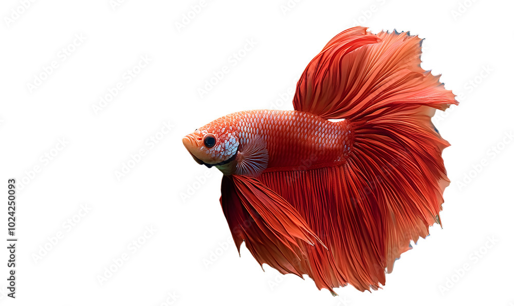 Fototapeta premium red color of Siamese fighting fish betta Thailand fish movement