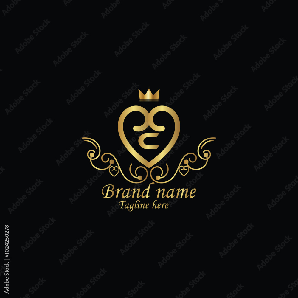 Fototapeta premium creative initial c latter logo design with modern business vector template, luxury c latter logo , creative isolate c monogram latter logo , crow logo , royal logo with golden color and new design