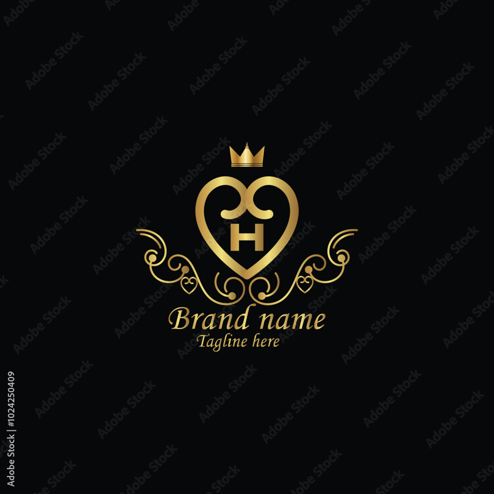 creative initial h latter logo design with modern business vector template, luxury h latter logo , creative isolate h monogram latter logo , crow logo , royal logo with golden color and new design creative initial h latter logo design with modern business vector template, luxury h latter logo , creative isolate h monogram latter logo , crow logo , royal logo with golden color and new design