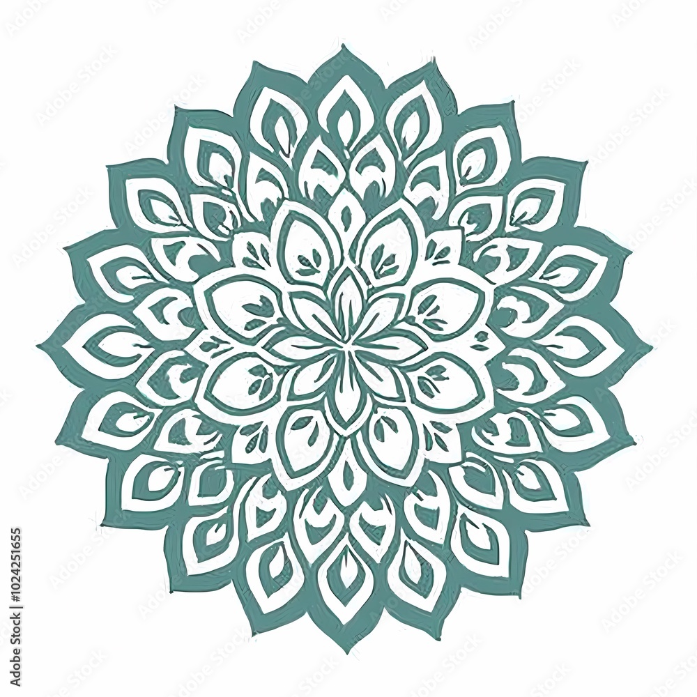 Delicate Floral Mandala Design with Minimalist Style Delicate Floral Mandala Design with Minimalist Style