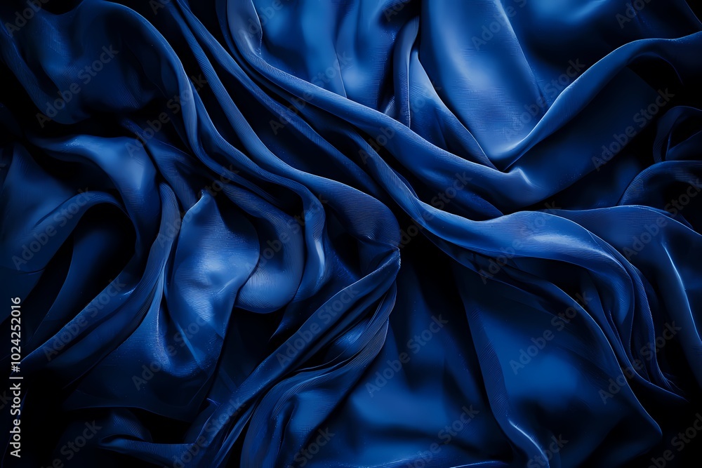 Deep Navy Blue Satin Fabric for Professional Use Deep Navy Blue Satin Fabric for Professional Use