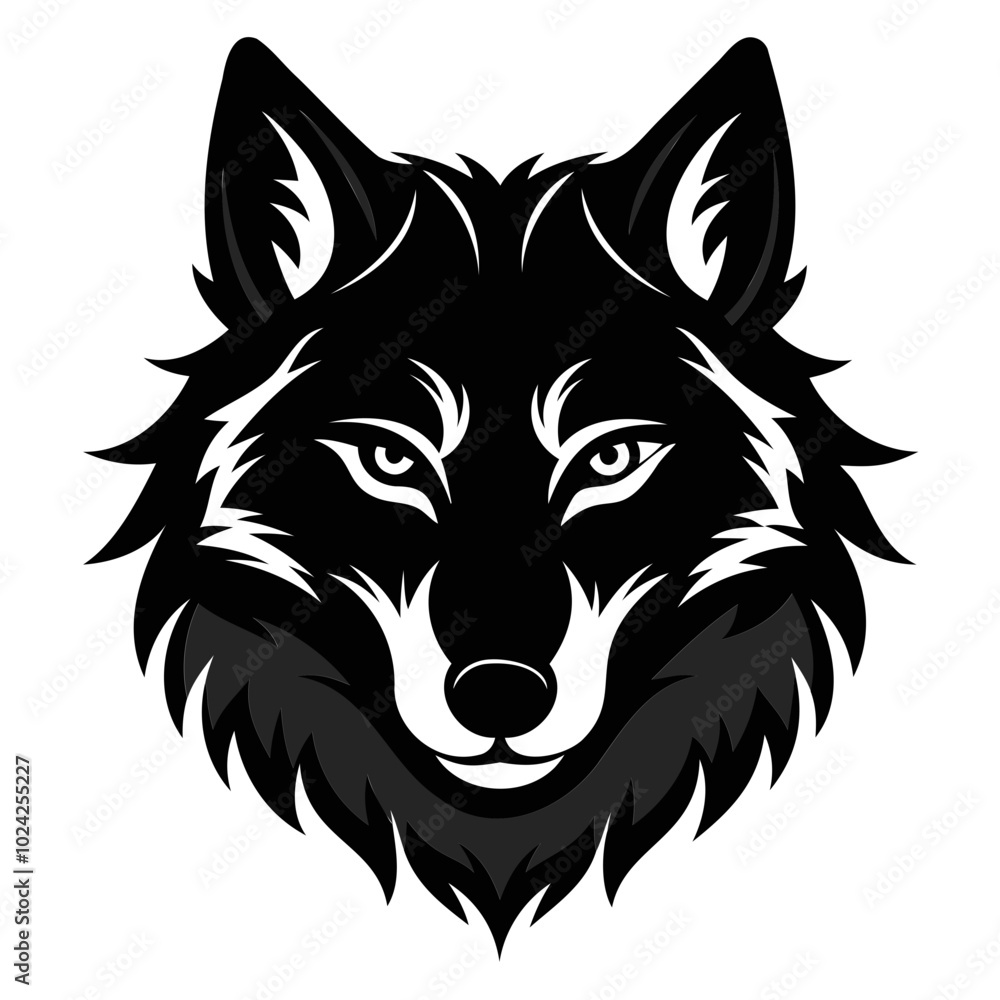 Wolf howling emblem black logo vector silhouette, Wolf head silhouette Vector illustration. Wolf Vintage Logo Stock Vector. Wolf howling emblem black logo vector silhouette, Wolf head silhouette Vector illustration. Wolf Vintage Logo Stock Vector.