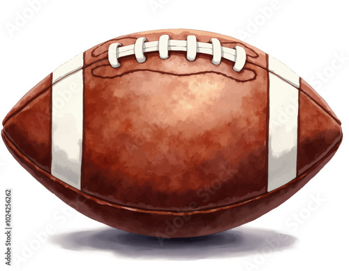 Brown Football with White Stripes 
