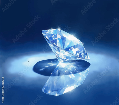 Brilliant Diamond Reflecting Light