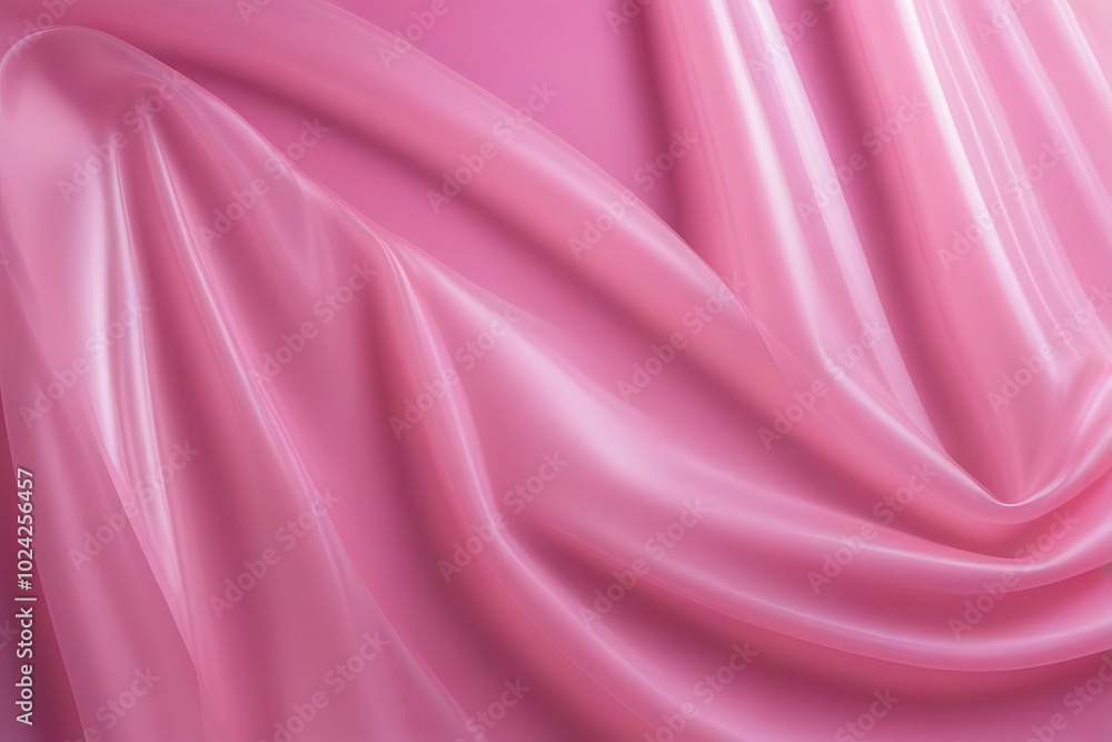 Obraz premium Soft pink satin fabric draped elegantly
