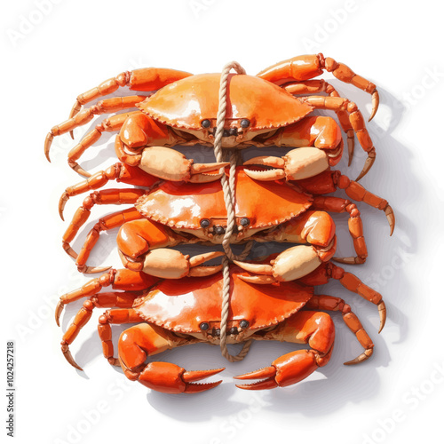Four Crabs Tied Together 
