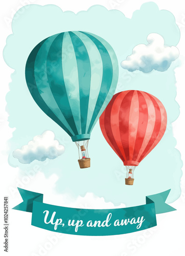 Hot Air Balloons Floating
