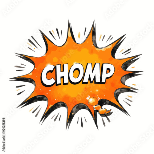 Orange Watercolor Comic Sound Effect 
