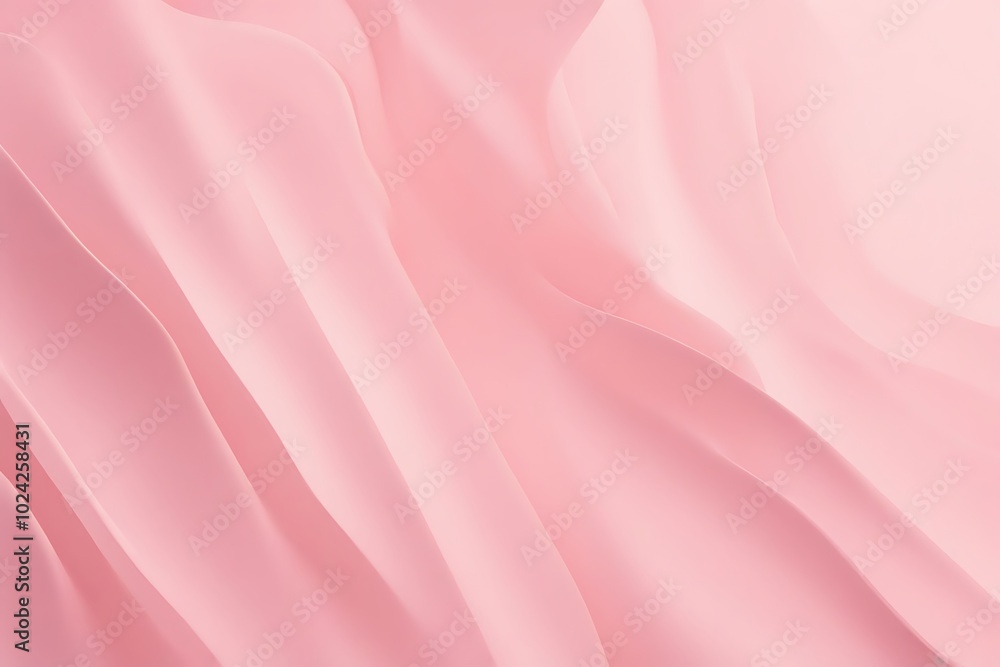 Soft pink fabric texture with gentle folds and waves Soft pink fabric texture with gentle folds and waves