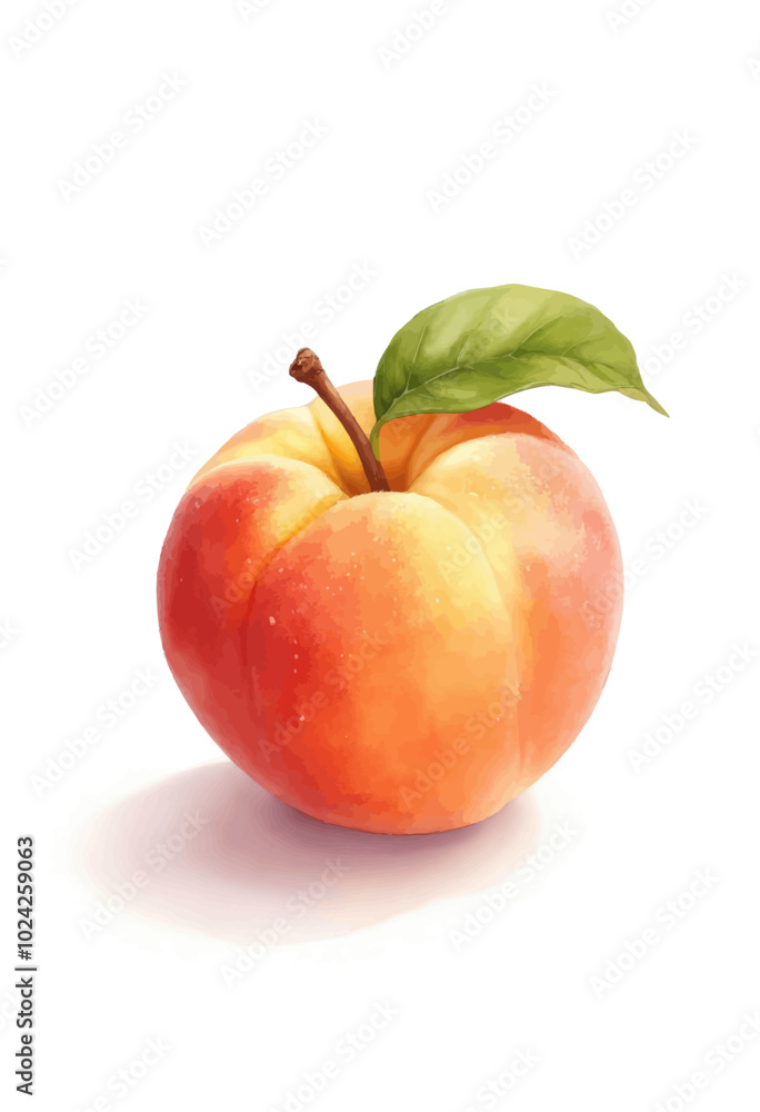 Single Peach with Leaf
Single Peach with Leaf