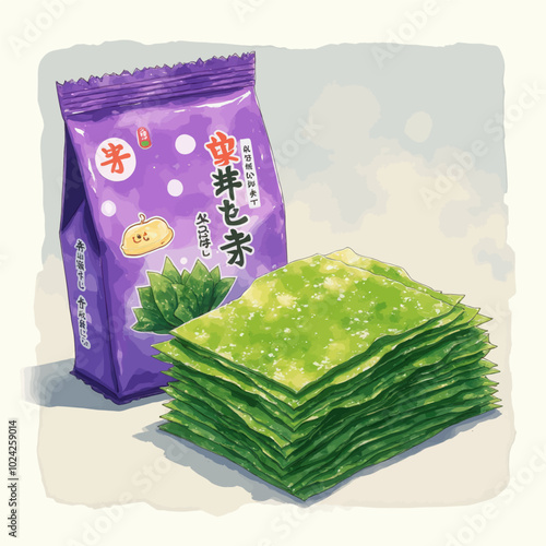 Seaweed Snacks in Purple Package  
