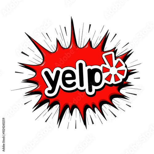 Yelp Logo with Comic Book Effect 
 photo