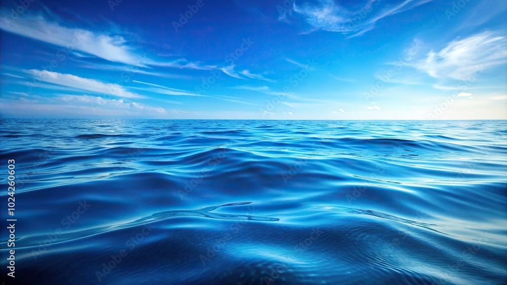 Fototapeta premium water texture sea waves and ripples pattern Calm blue nature background Low Angle