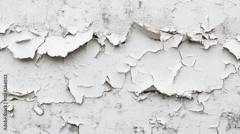 Panorama of Old cement wall painted white, peeling paint texture and background Panorama of Old cement wall painted white, peeling paint texture and background