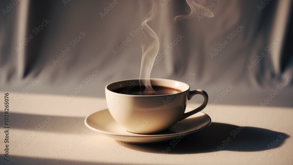 Steaming cup of coffee or tea on a dark background. Steaming cup of coffee or tea on a dark background.