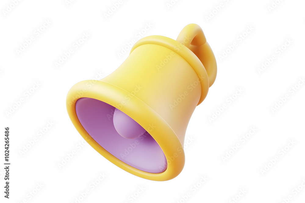 3D Yellow Bell Illustration