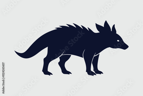 Solid color Polacanthus animal vector design photo