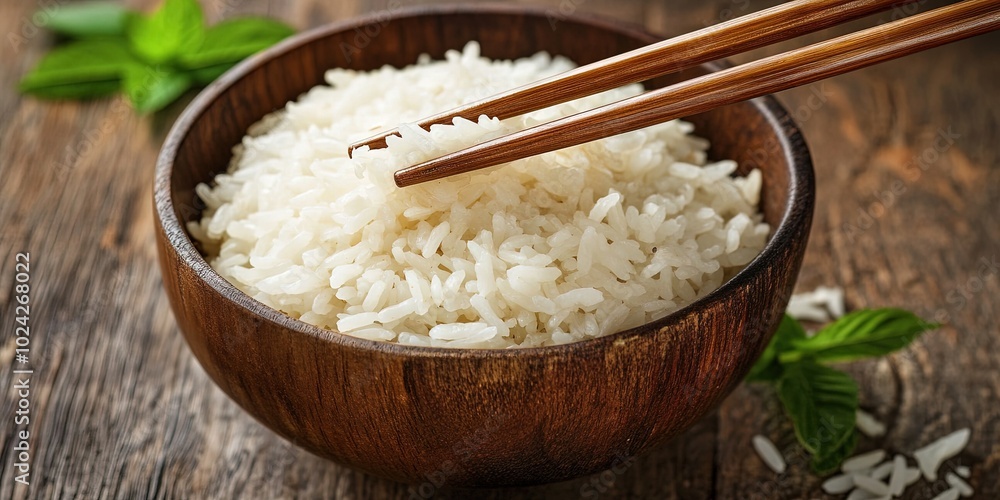 chopsticks holding sticky rice chopsticks holding sticky rice