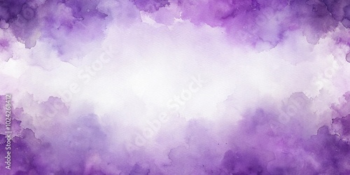 Watercolor painted spotted background, purple, white, decorative