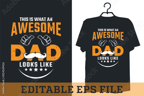 This is awesome daughter vector typography tshirt design