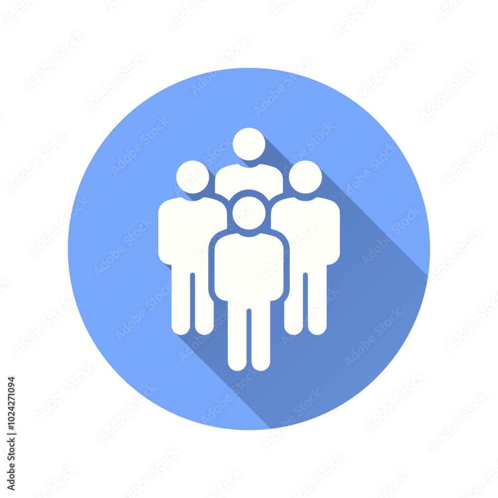 People flat icon. Simple illustration with long shadow for graphic and web design. People flat icon. Simple illustration with long shadow for graphic and web design.