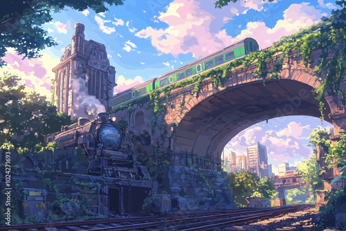 Landscape old train 