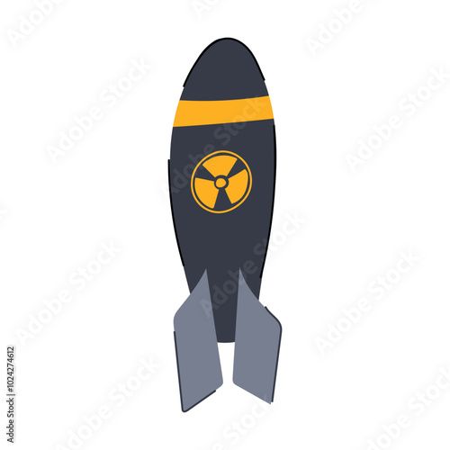 explosion atomic bomb cartoon. radiation uranium, detonation fallout, hiroshima nagasaki explosion atomic bomb sign. isolated symbol vector illustration