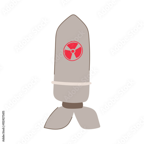 detonation atomic bomb cartoon. fallout hiroshima, nagasaki manhattan, trinity warhead detonation atomic bomb sign. isolated symbol vector illustration