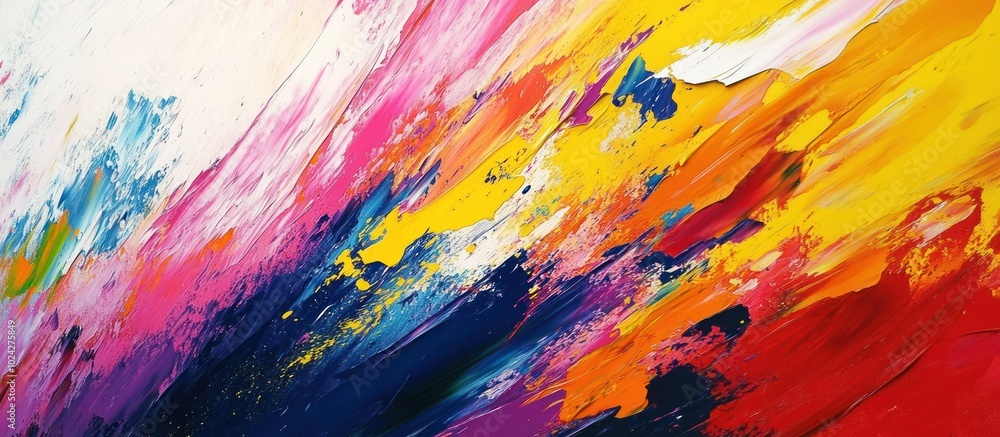Abstract painting with vibrant colors and brushstrokes. Abstract painting with vibrant colors and brushstrokes.