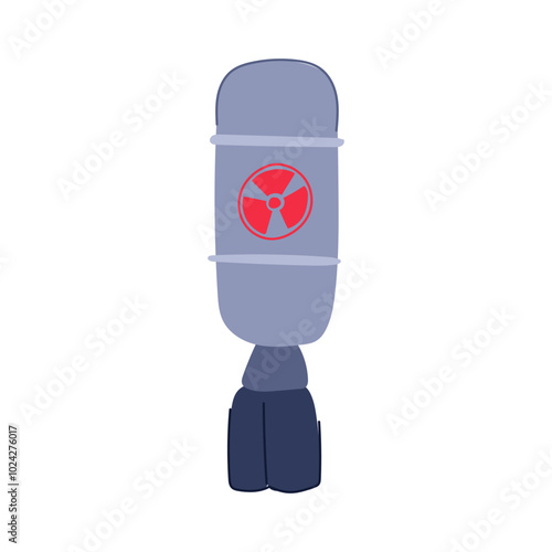 fallout atomic bomb cartoon. hiroshima nagasaki, manhattan trinity, warhead blast fallout atomic bomb sign. isolated symbol vector illustration