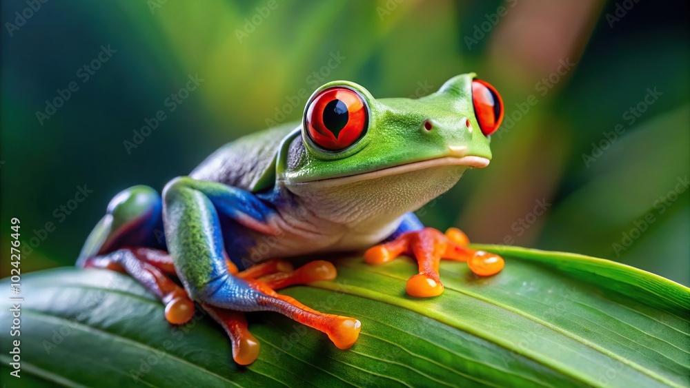 Close-up of a red-eyed tree frog Agalychnis callidryas Close-up of a red-eyed tree frog Agalychnis callidryas
