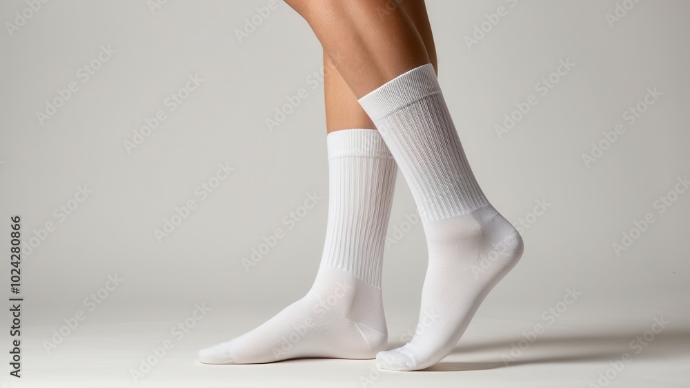 High-quality socks mockup displaying a folded pair with a basic, clean design. Perfect for apparel presentations or e-commerce product displays, ready for customization High-quality socks mockup displaying a folded pair with a basic, clean design. Perfect for apparel presentations or e-commerce product displays, ready for customization