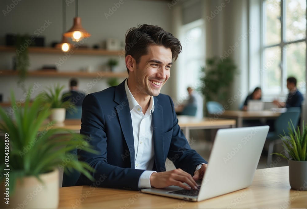 A man focused on his laptop while working in a cozy cafe, surrounded by a productive atmosphere. The scene emphasizes concentration and modern digital work in a comfortable environment. A man focused on his laptop while working in a cozy cafe, surrounded by a productive atmosphere. The scene emphasizes concentration and modern digital work in a comfortable environment.