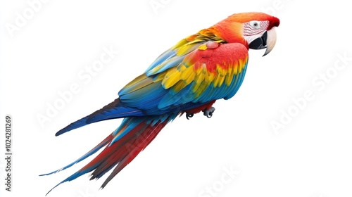 Colorful Scarlet Macaw Parrot