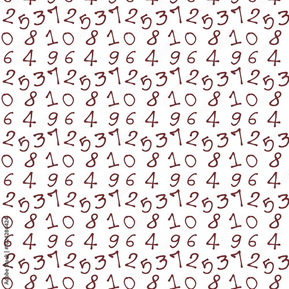 Seamless number pattern for all print Seamless number pattern for all print