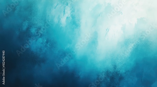 Blurry gradient illustration featuring shades of light turquoise aquamarine and a deep blue hue