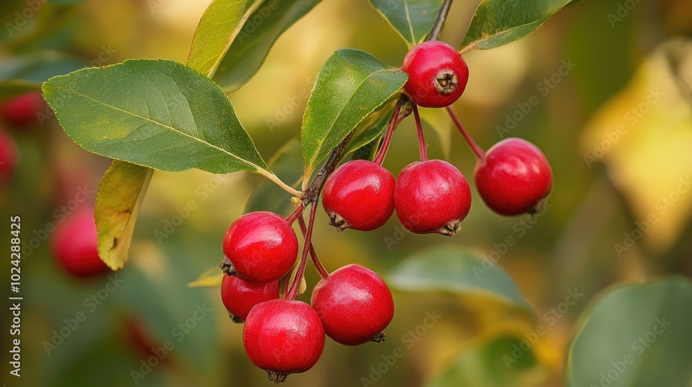 Autumn Fruits of the Spindle Tree Euonymus Europaeus Autumn Fruits of the Spindle Tree Euonymus Europaeus