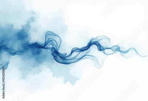 Abstract Blue Fluid Dynamics